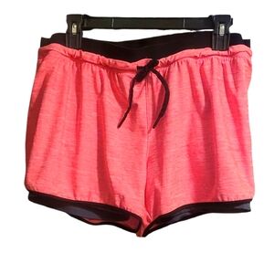Riboom Vibrant Athletic Shorts for Women Size L Pink